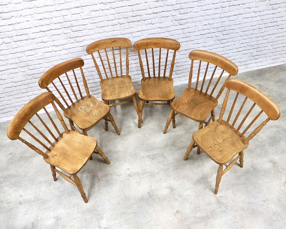 Set 6 Windsor Kitchen Chairs View III