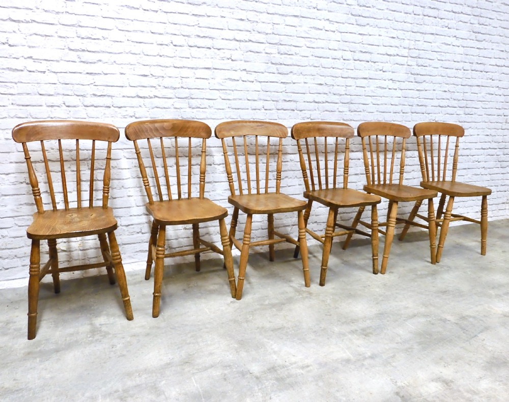 Set 6 Windsor Kitchen Chairs View V