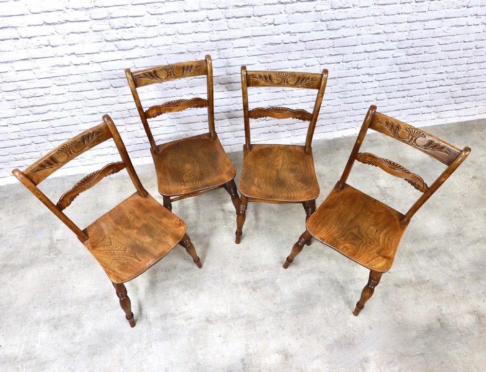 Set 4 Windsor Kitchen Chairs View III