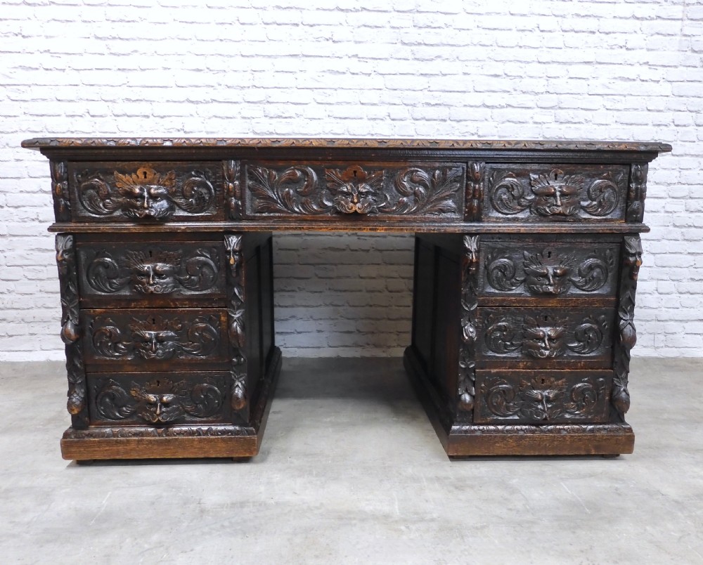 Large Oak Greenman Desk View II