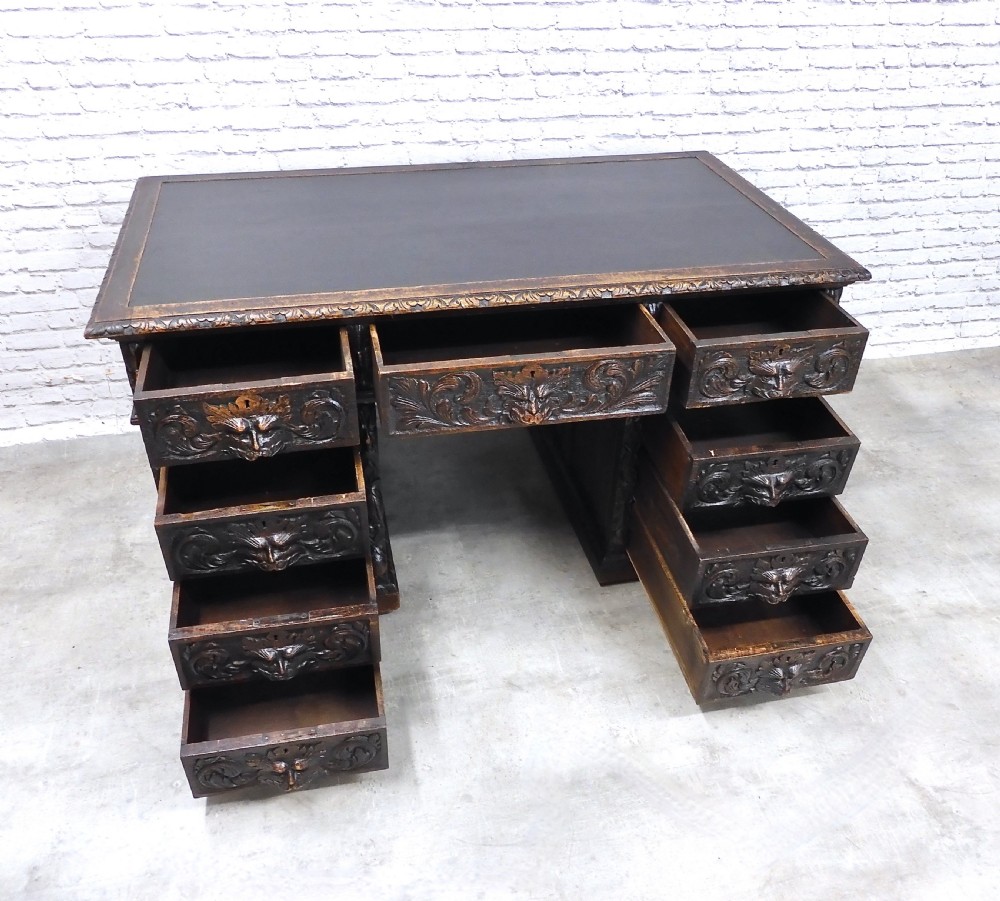Large Oak Greenman Desk View III