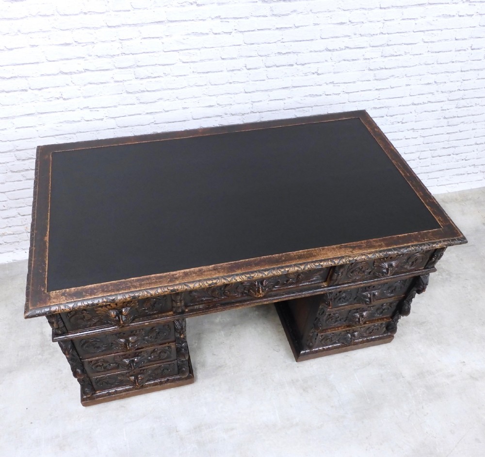 Large Oak Greenman Desk View IV