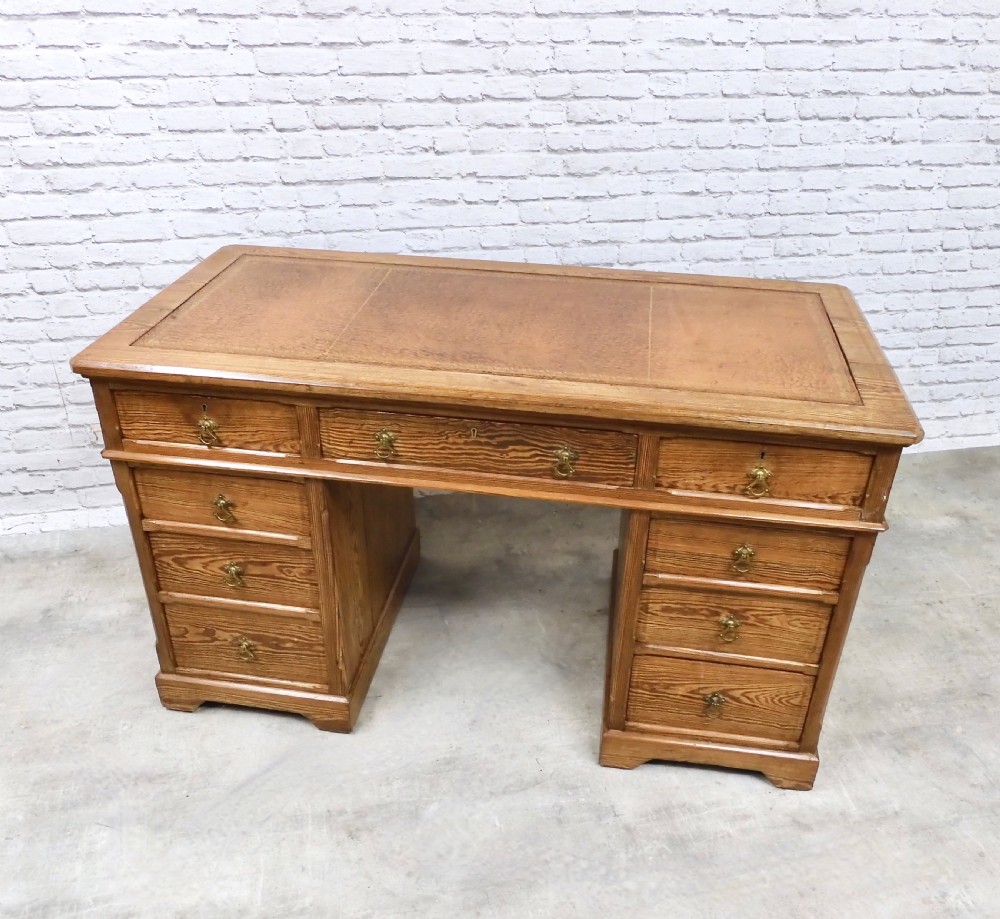 Pine Pedestal Desk View III