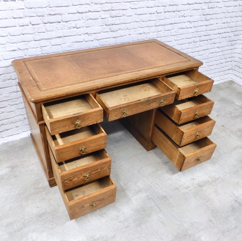 Pine Pedestal Desk View V
