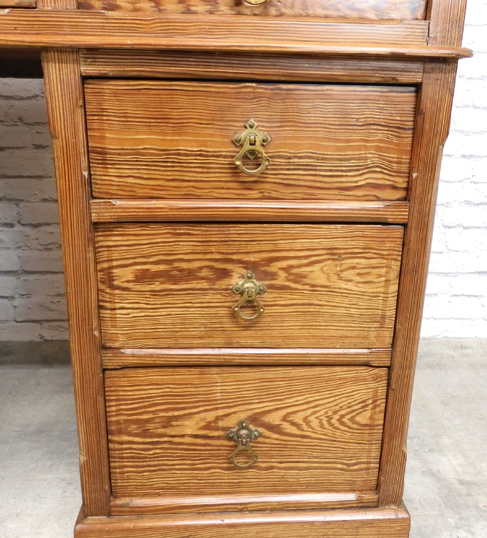 Pine Pedestal Desk View VI