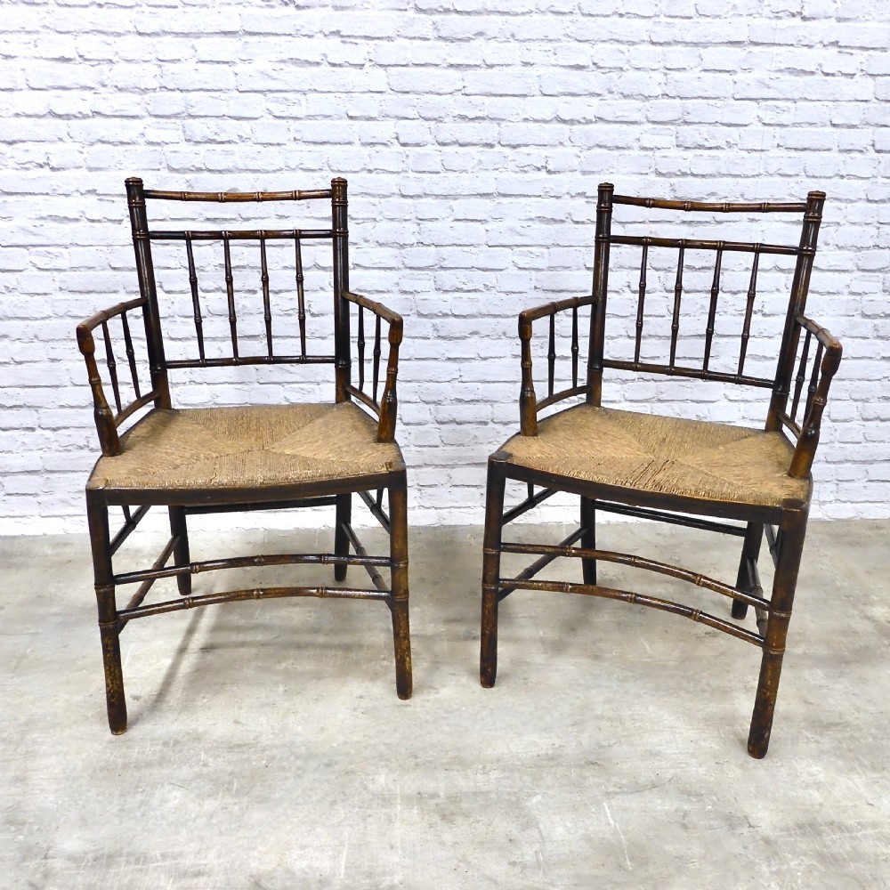 Arts & Crafts Sussex Armchairs View II