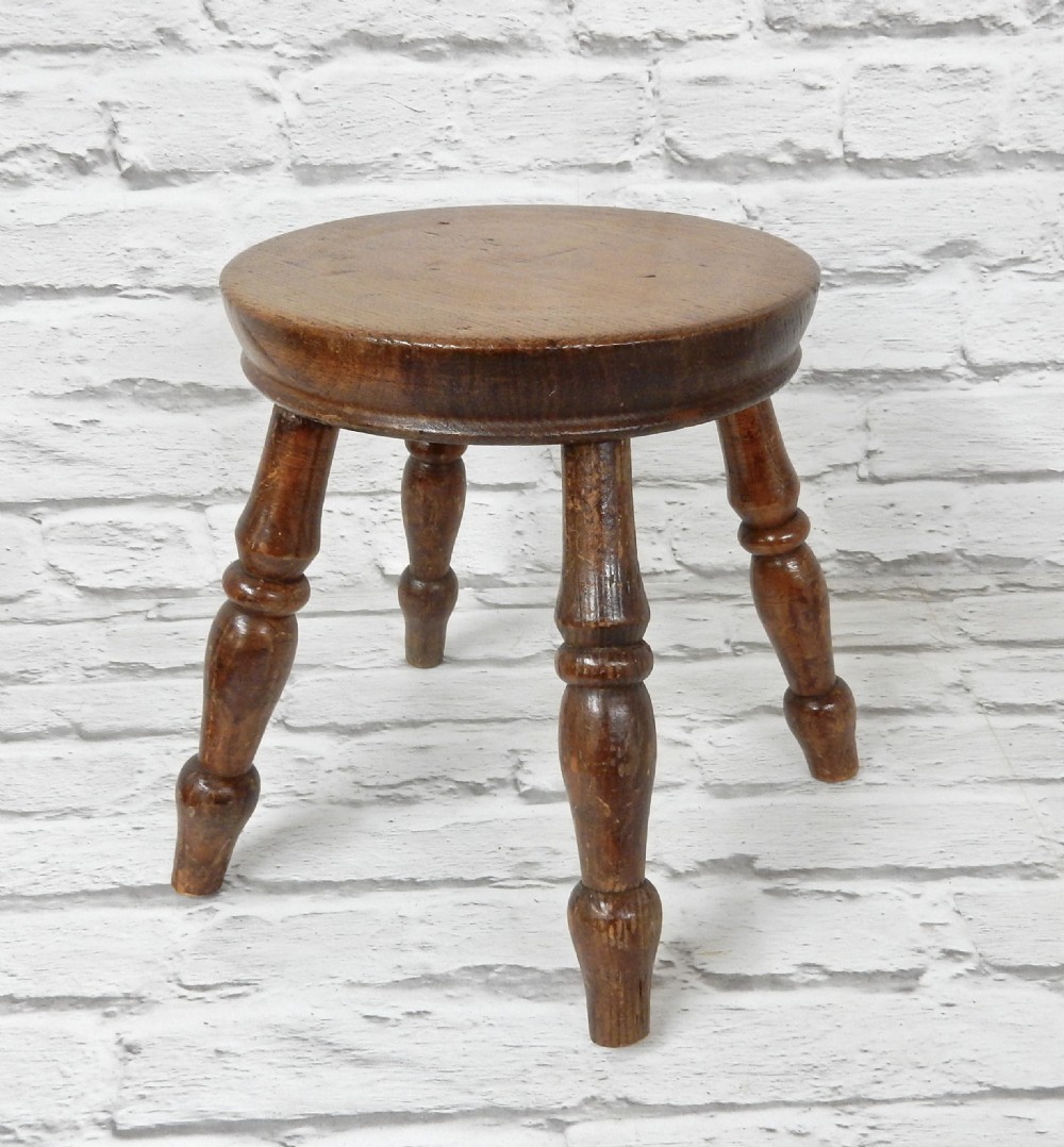 C19th Elm Country Stool View II
