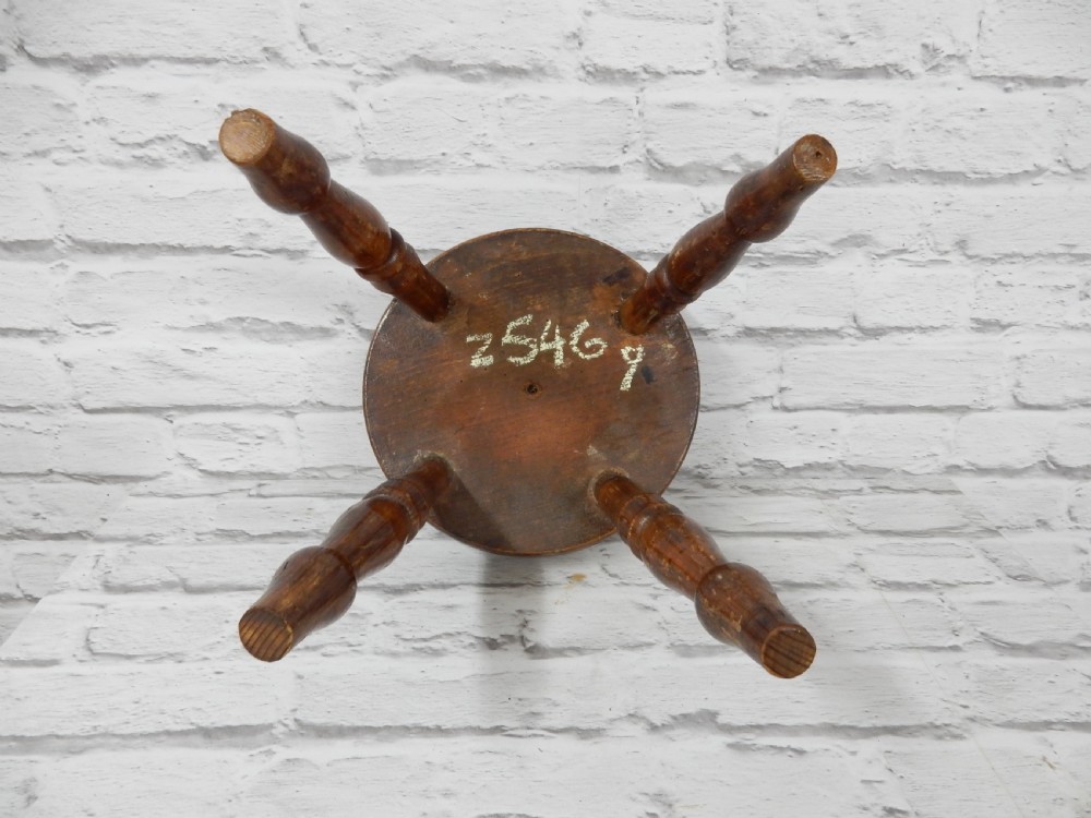 C19th Elm Country Stool View VI