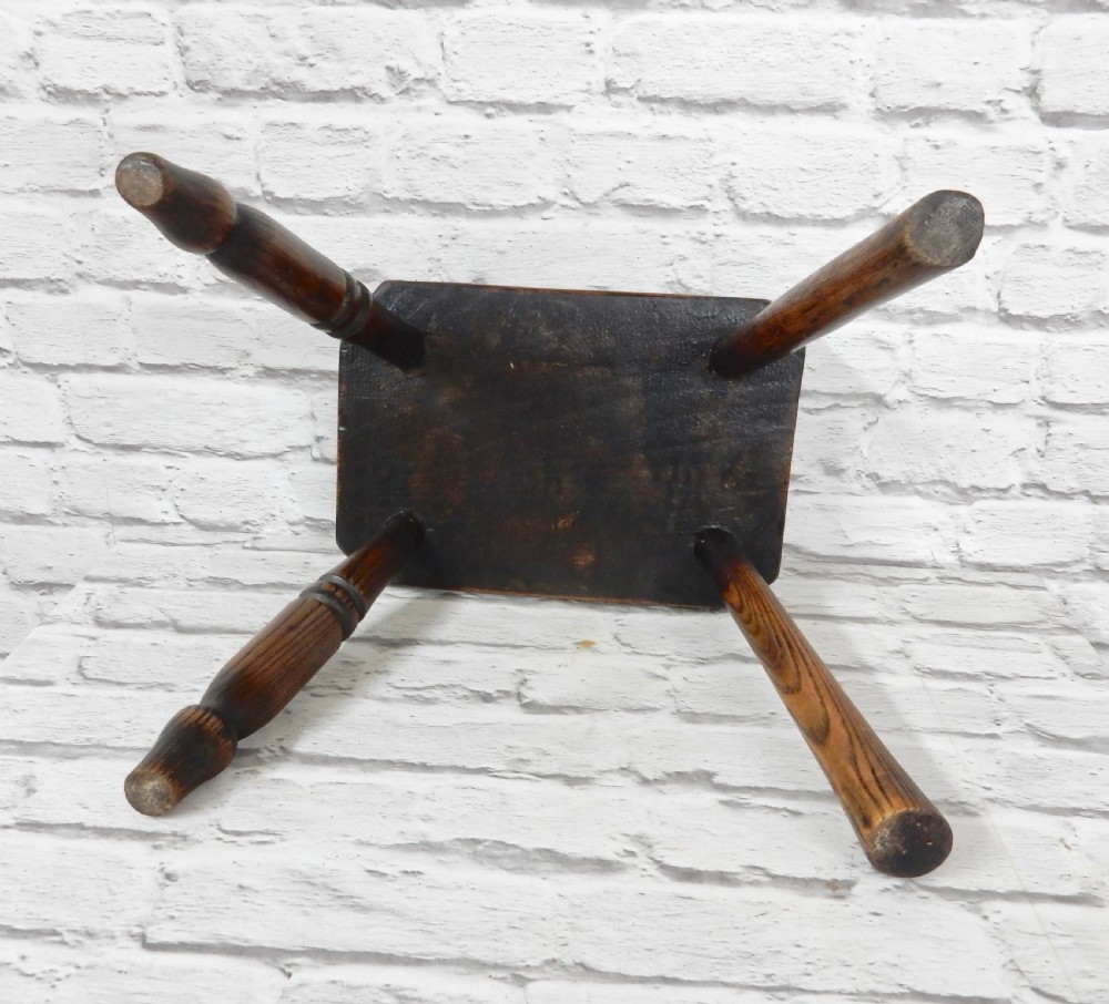 Small C19th Elm Country Stool View VI