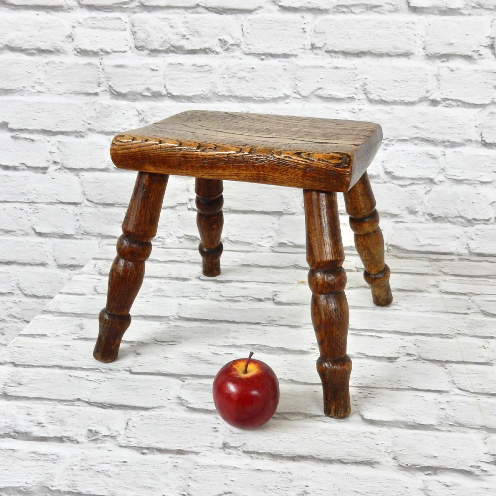 C19th Elm and Ash Country Stool