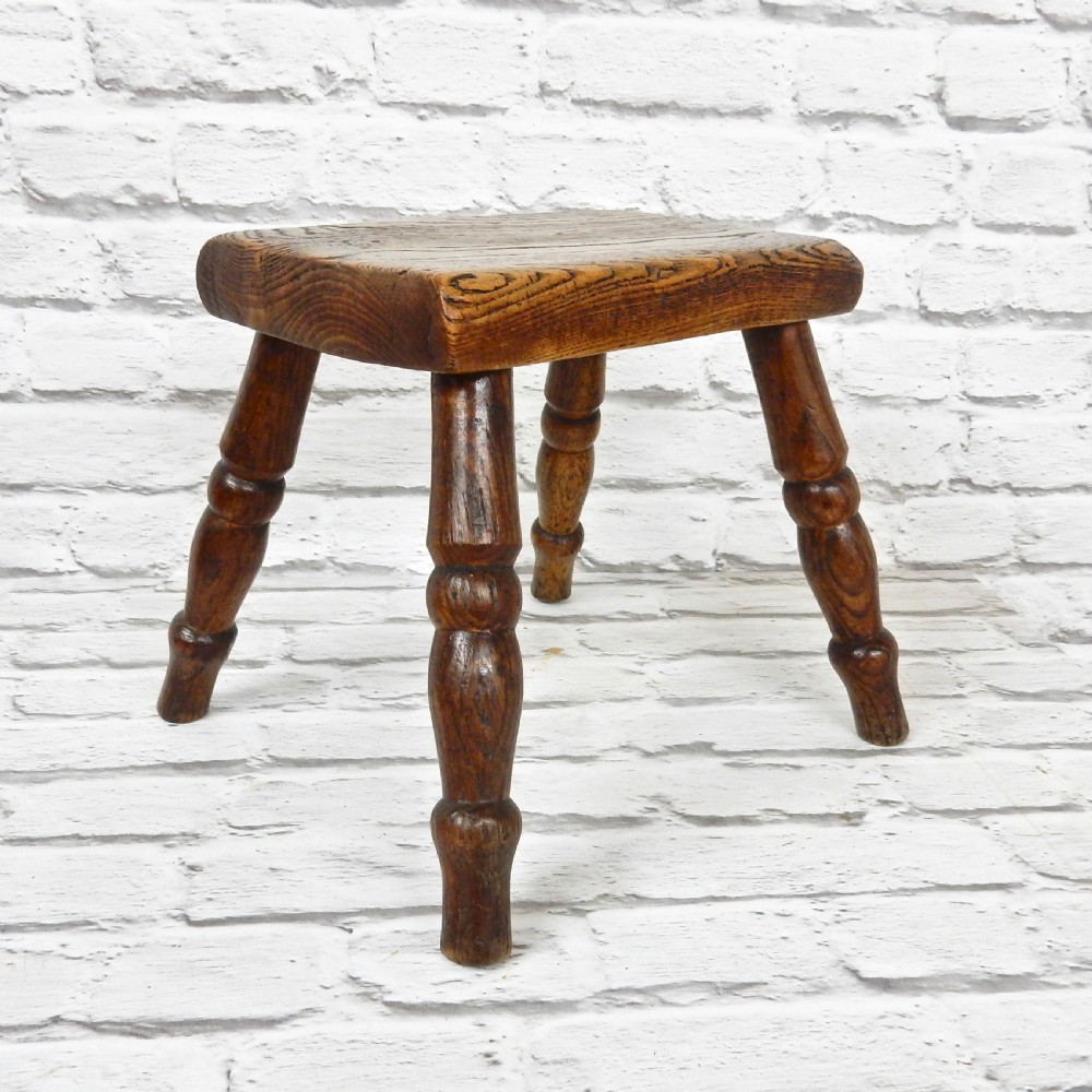 C19th Elm and Ash Country Stool View II