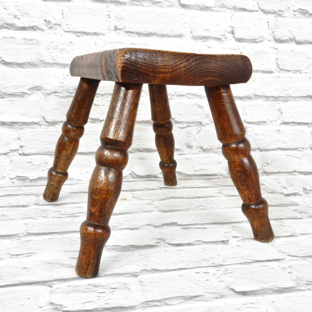 C19th Elm and Ash Country Stool View III