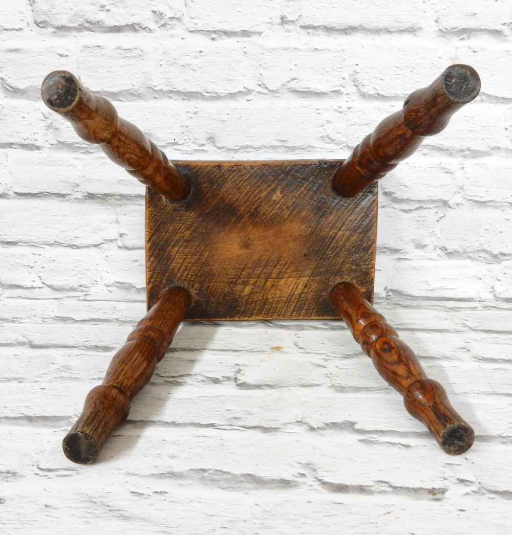 C19th Elm and Ash Country Stool View VI