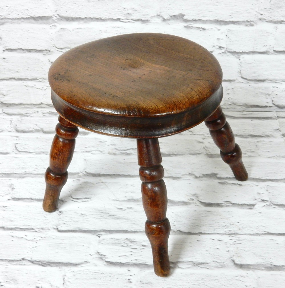 Small Elm and Ash C19th Stool View III