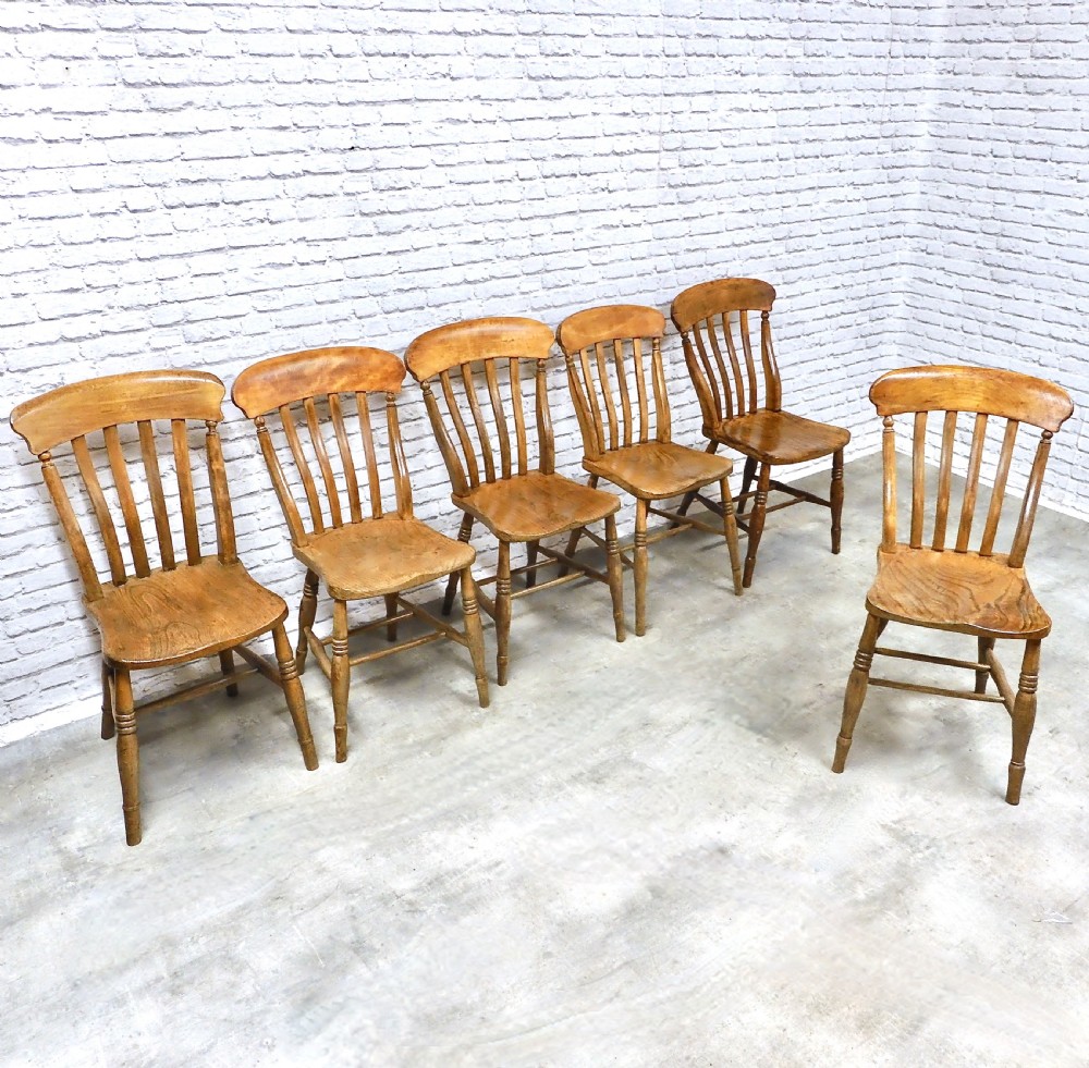 6x Farmhouse Windsor Kitchen Chairs