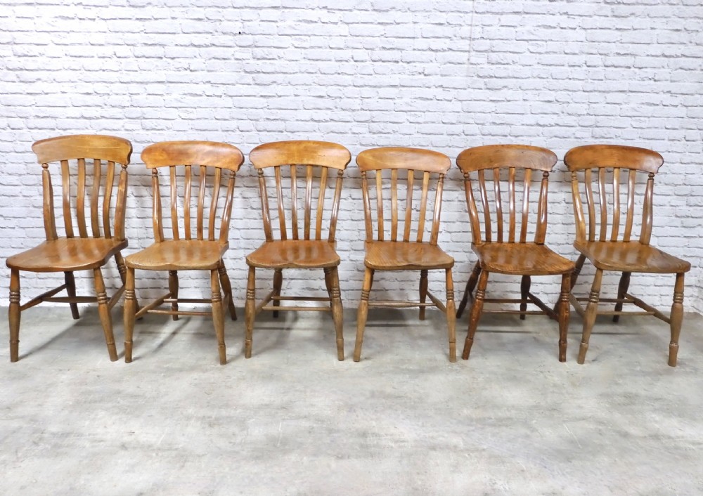 6x Farmhouse Windsor Kitchen Chairs View III