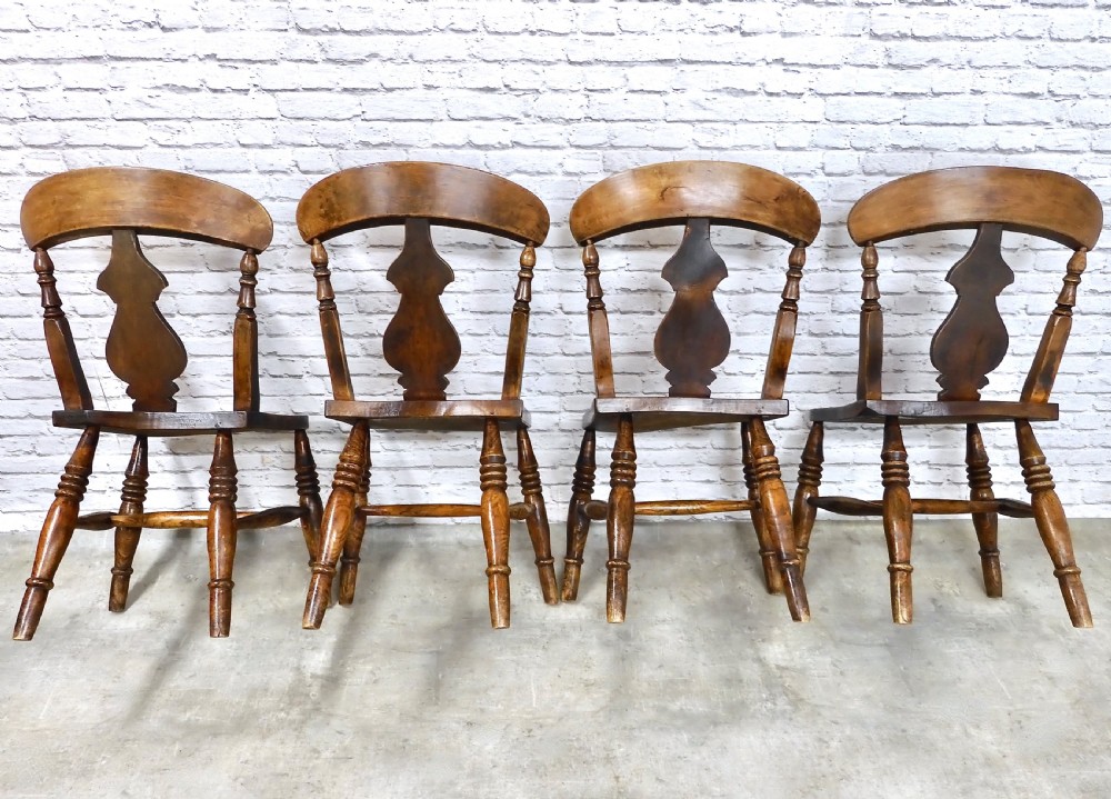 Set 4 Farmhouse Kitchen Chairs View IV