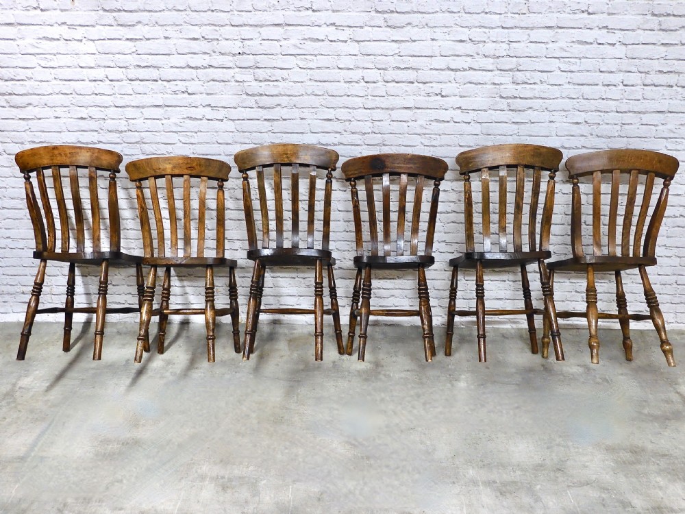Set 6 Country Kitchen Chairs View V