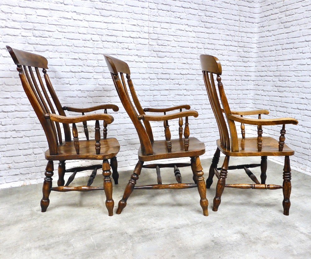 Large Windsor Armchairs x3 View III