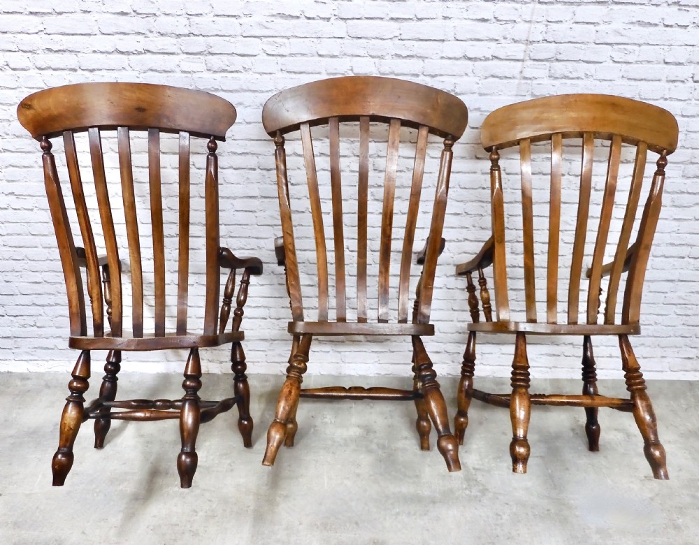 Large Windsor Armchairs x3 View VIII