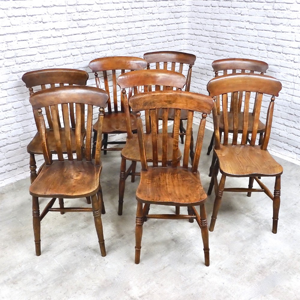 8x Farmhouse Kitchen Chairs View II