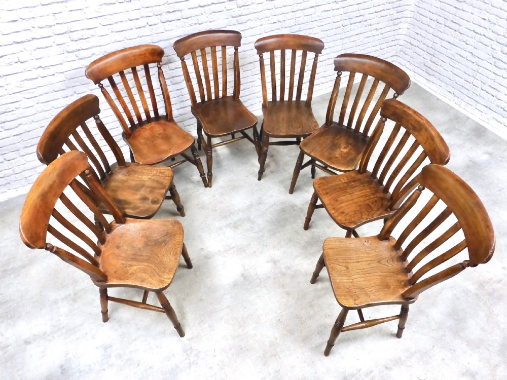 8x Farmhouse Kitchen Chairs View VI