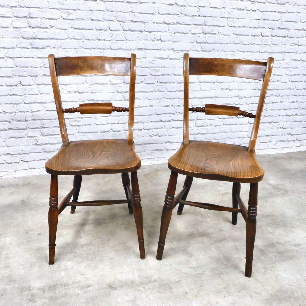Pr (2) Windsor Kitchen Chairs View II
