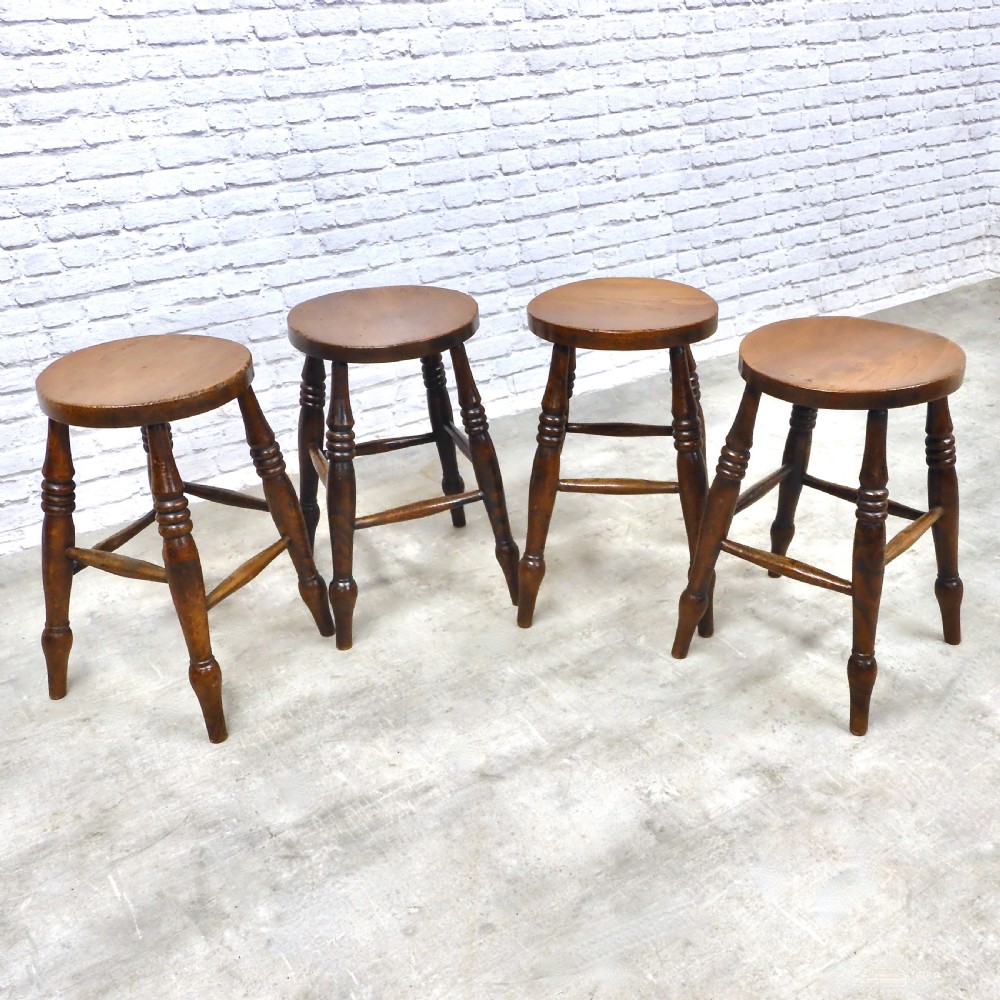 Set 4 Victorian Stools