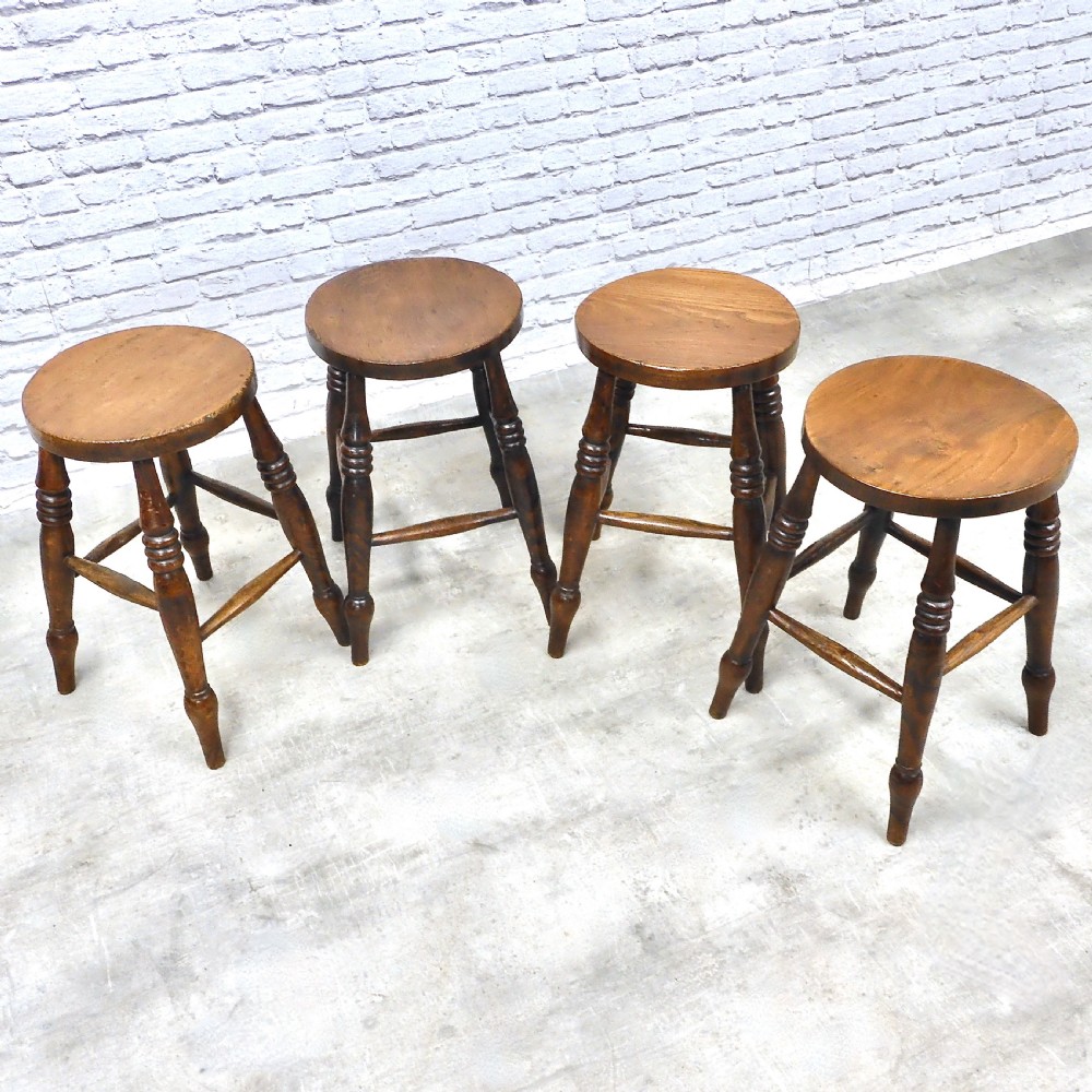 Set 4 Victorian Stools View II