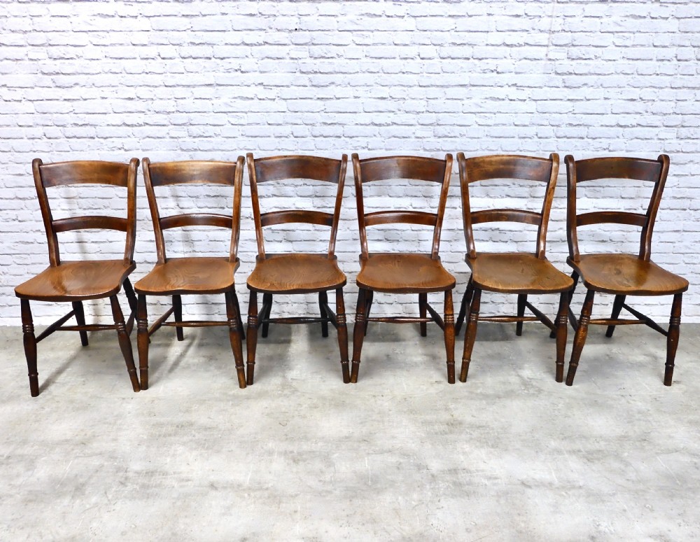 Set 6 Farmhouse Kitchen Chairs View III