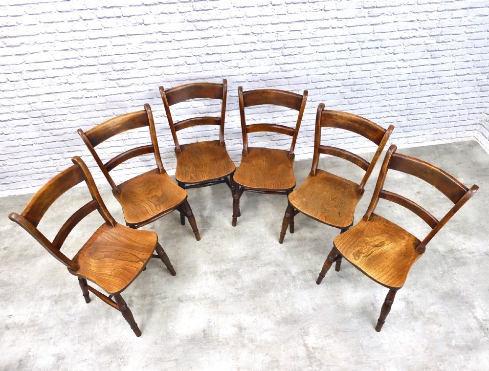 Set 6 Farmhouse Kitchen Chairs View IV