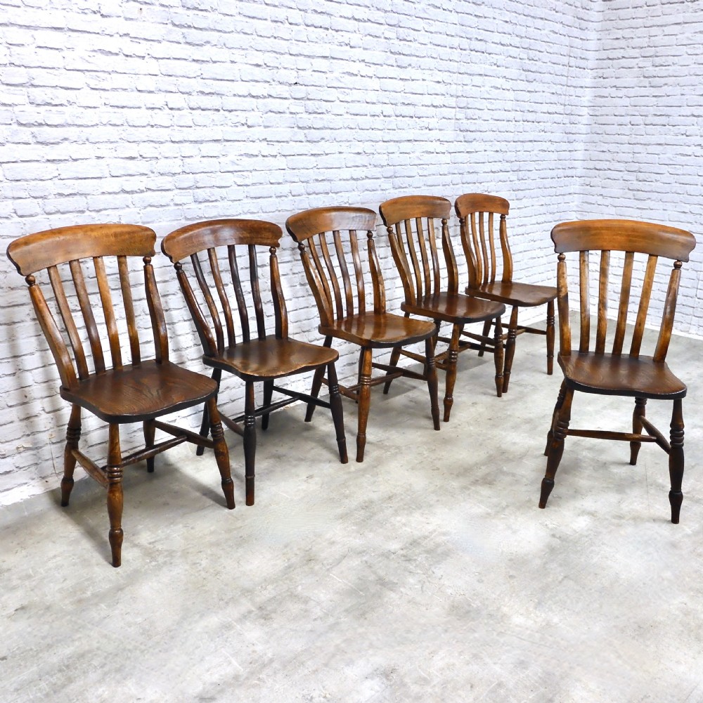 Farmhouse Windsor Kitchen Chairs x6