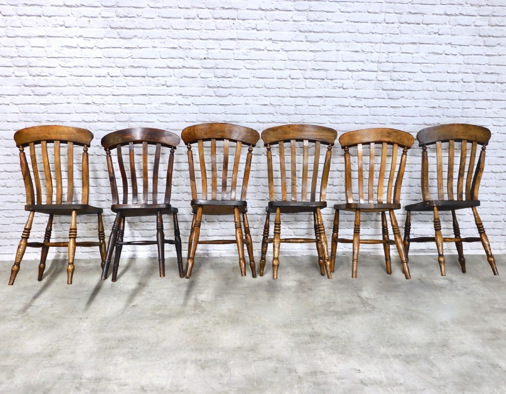 Farmhouse Windsor Kitchen Chairs x6 View IV