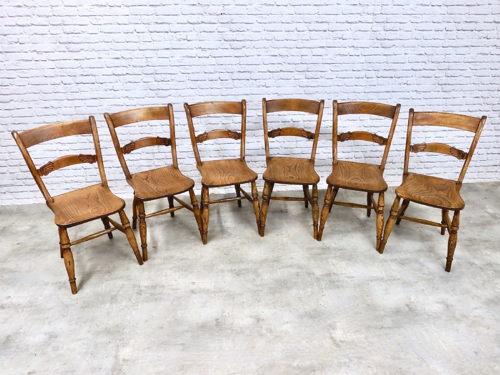 Farmhouse Windsor Kitchen Chair Set x6 View II