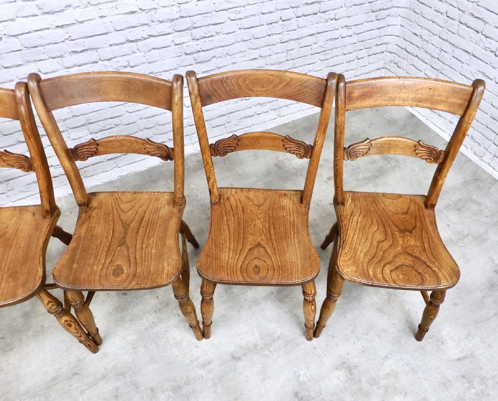 Farmhouse Windsor Kitchen Chair Set x6 View V