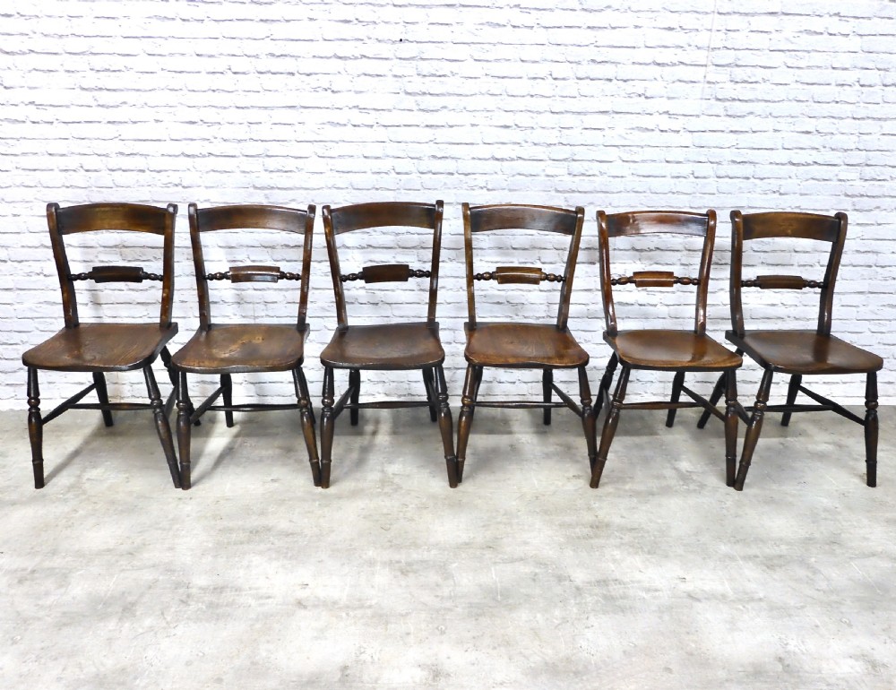 Windsor Farmhouse Kitchen Chairs x6 View III
