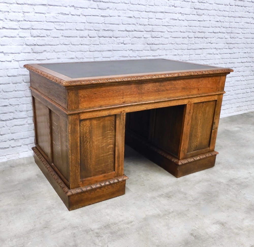 Oak Pedestal Desk View VIII