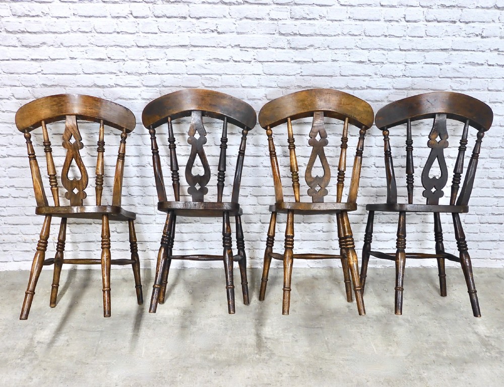 Set 4 Windsor Kitchen Chairs View IV