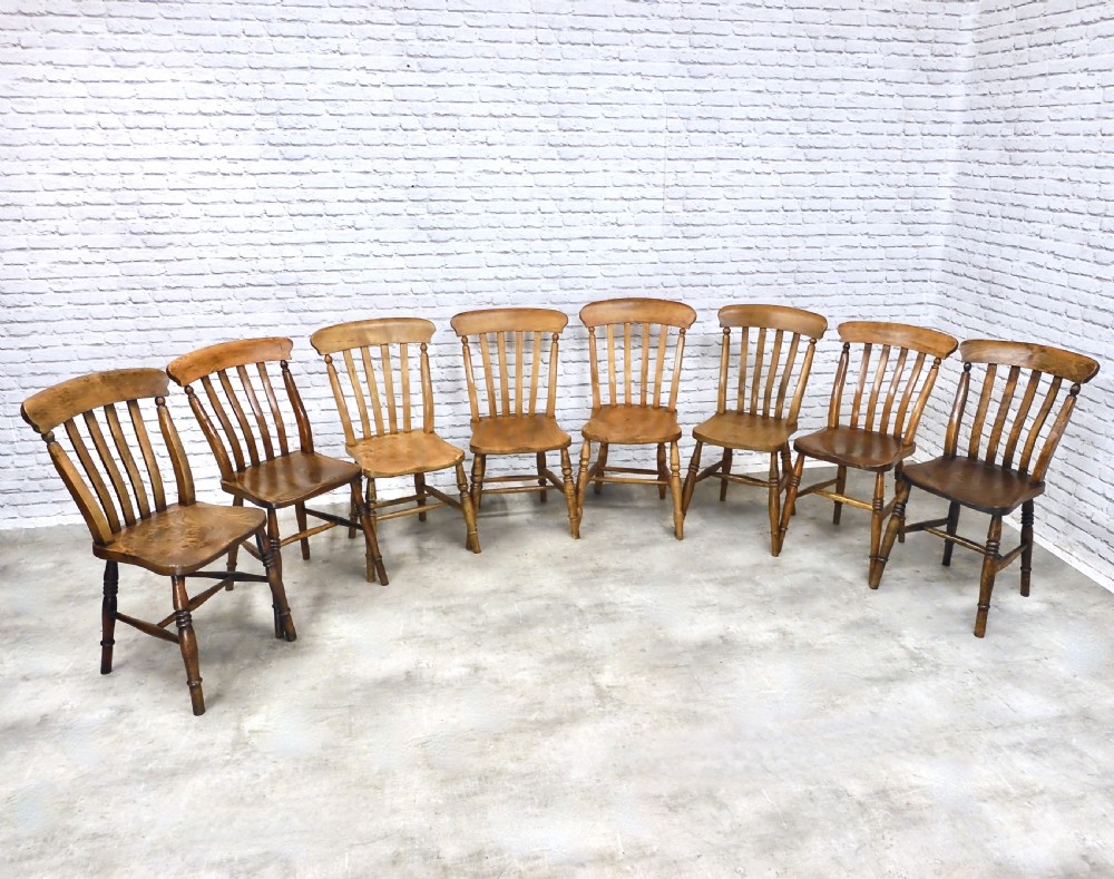 8x Farmhouse Kitchen Chairs