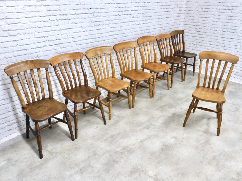 8x Farmhouse Kitchen Chairs View II