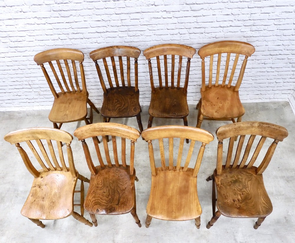 8x Farmhouse Kitchen Chairs View VII