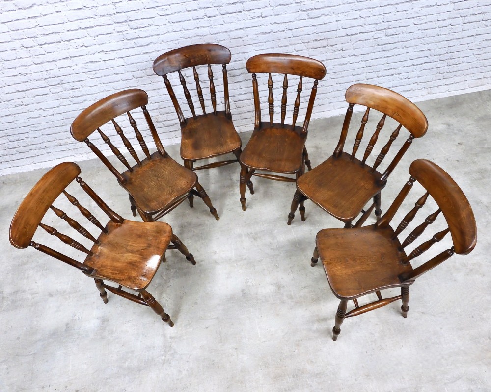 Set 6 Windsor Kitchen Chairs View III