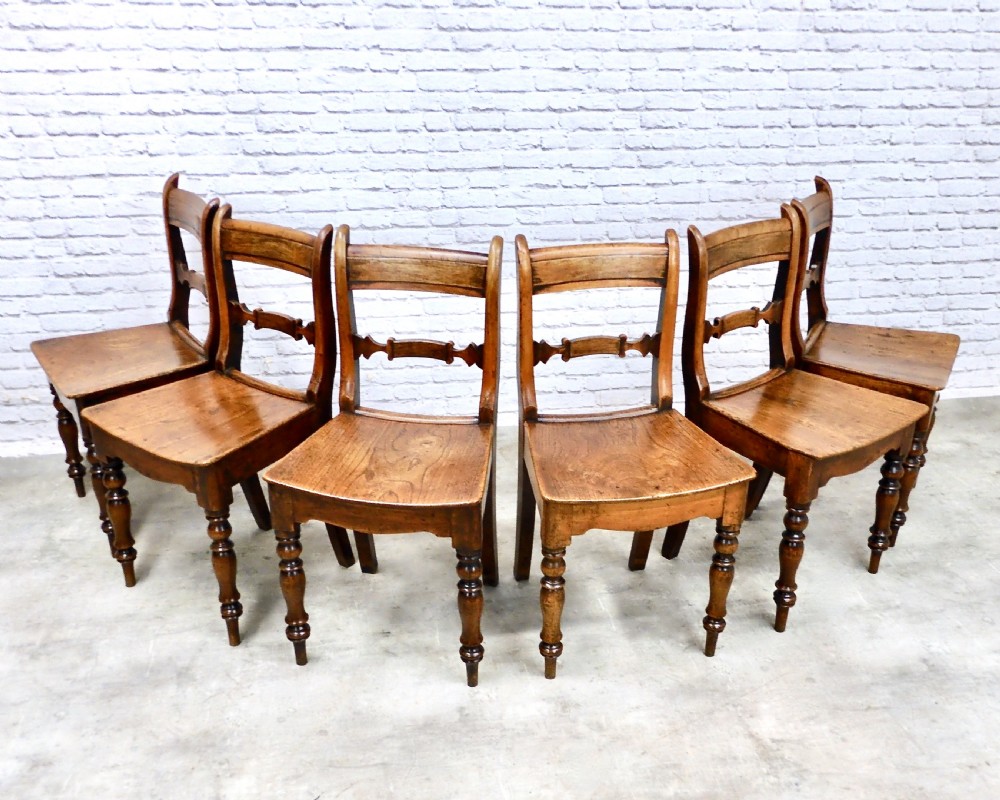 Set (6) Country Dining Chairs
