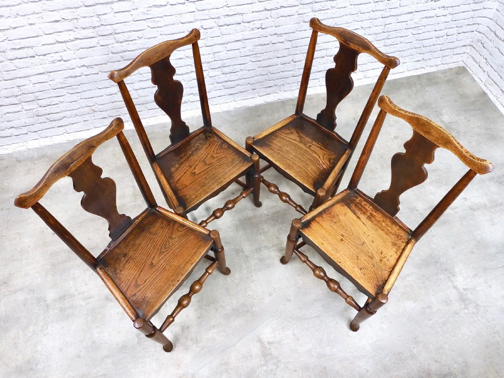 Georgian Country Kitchen Dining Chairs Set (4) View IV