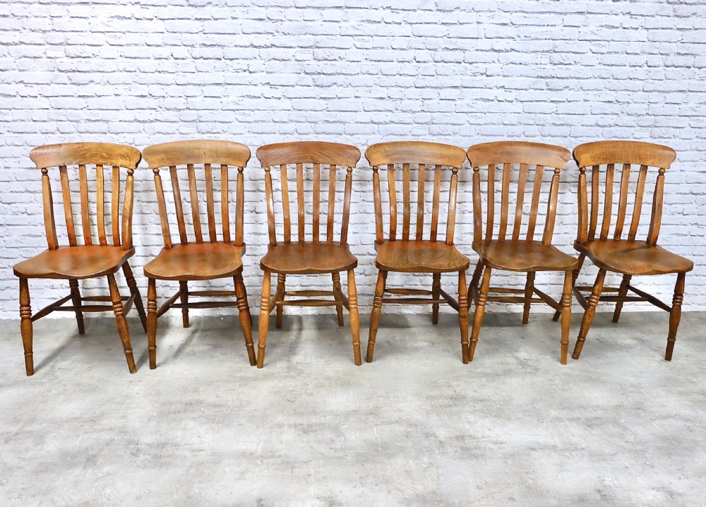 Set 6x Farmhouse Kitchen Chairs View II