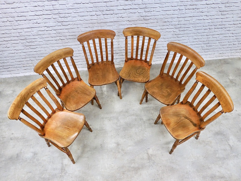 Set 6x Farmhouse Kitchen Chairs View III