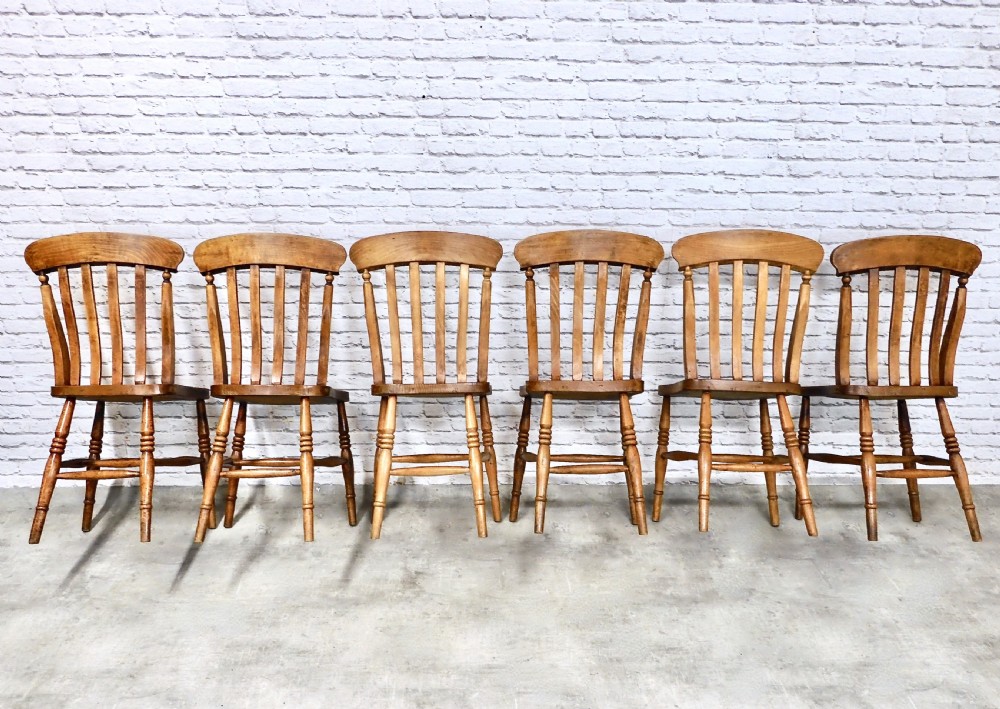 Set 6x Farmhouse Kitchen Chairs View IV