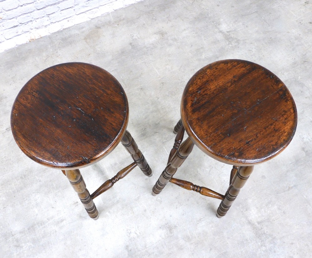 Pr Tall Bar Stools View V