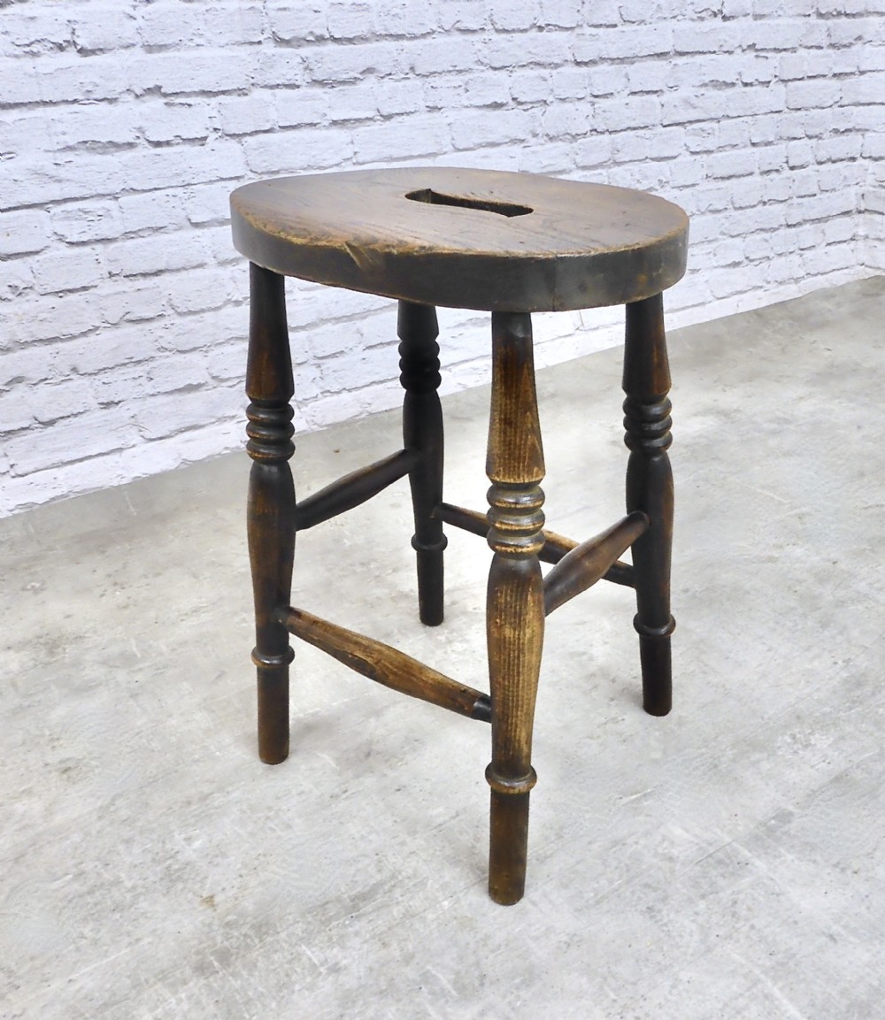 C19th Windsor Stool