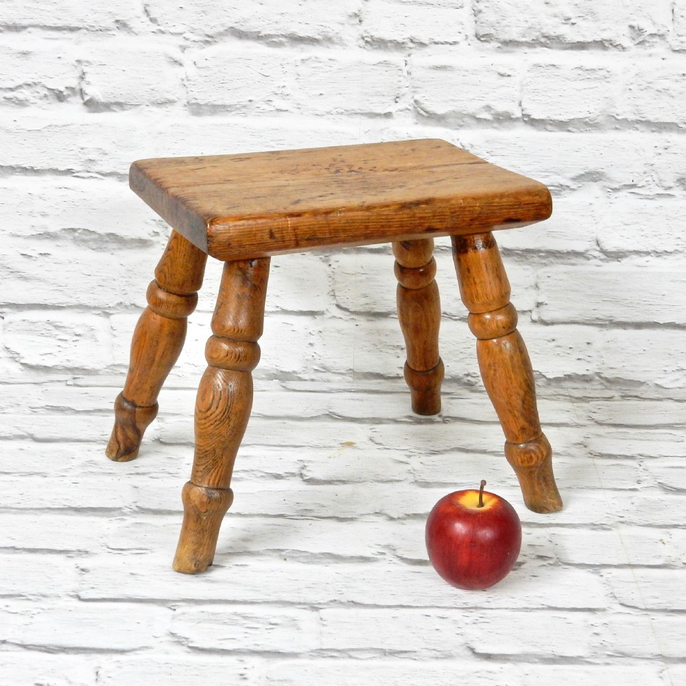 Small C19th Hearth Stool View II